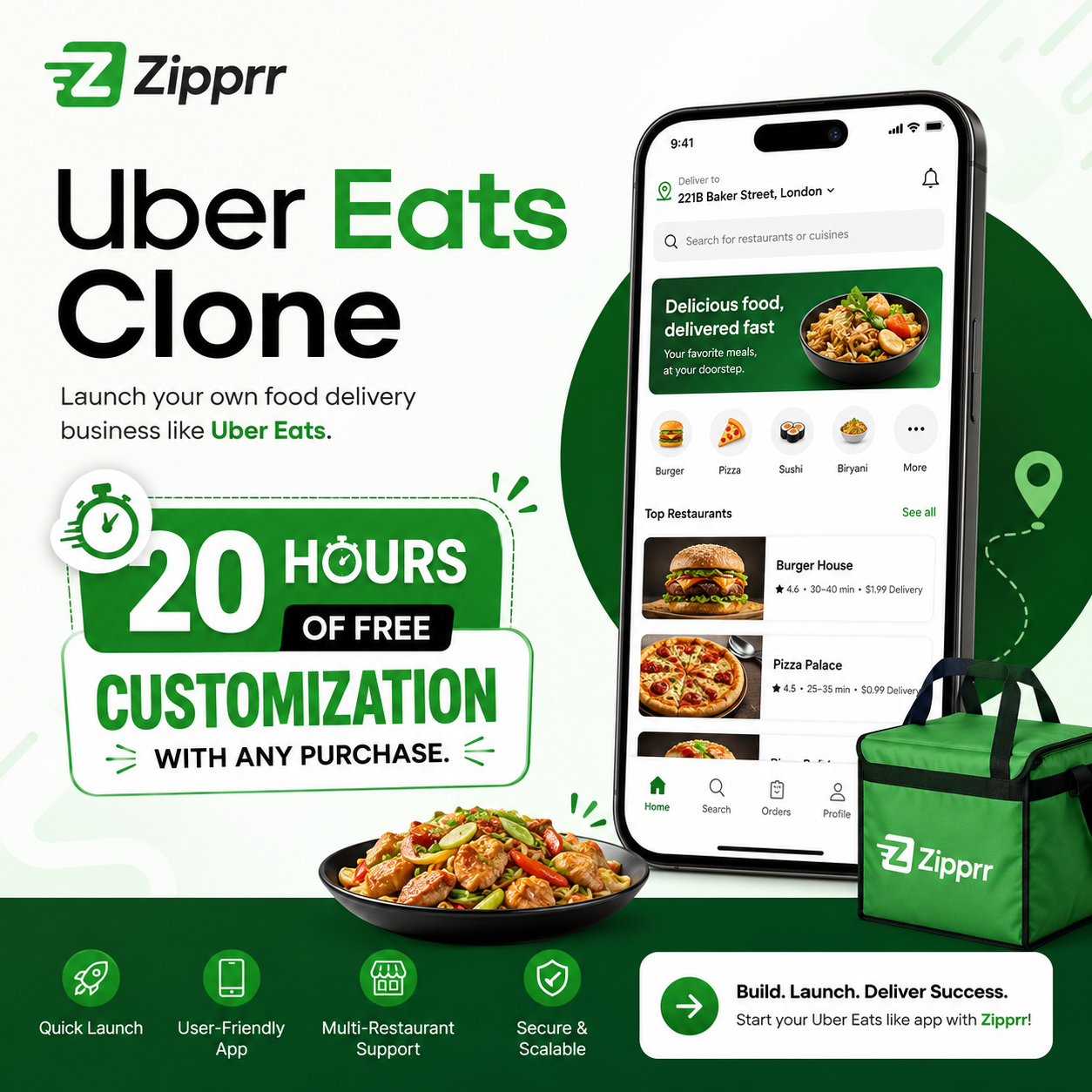 Best Uber Eats Clone for Entrepreneurs — Zipprr