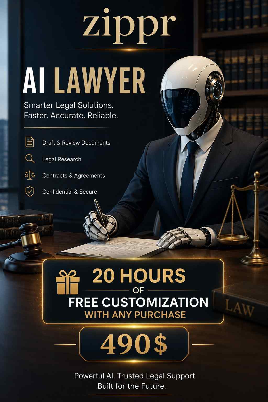 Zipprr AI Lawyer: AI Legal Assistant Software for Sale
