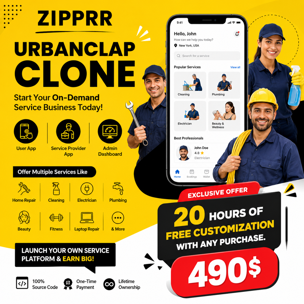 UrbanClap Clone Script | Launch Your Home Services Marketplace Business