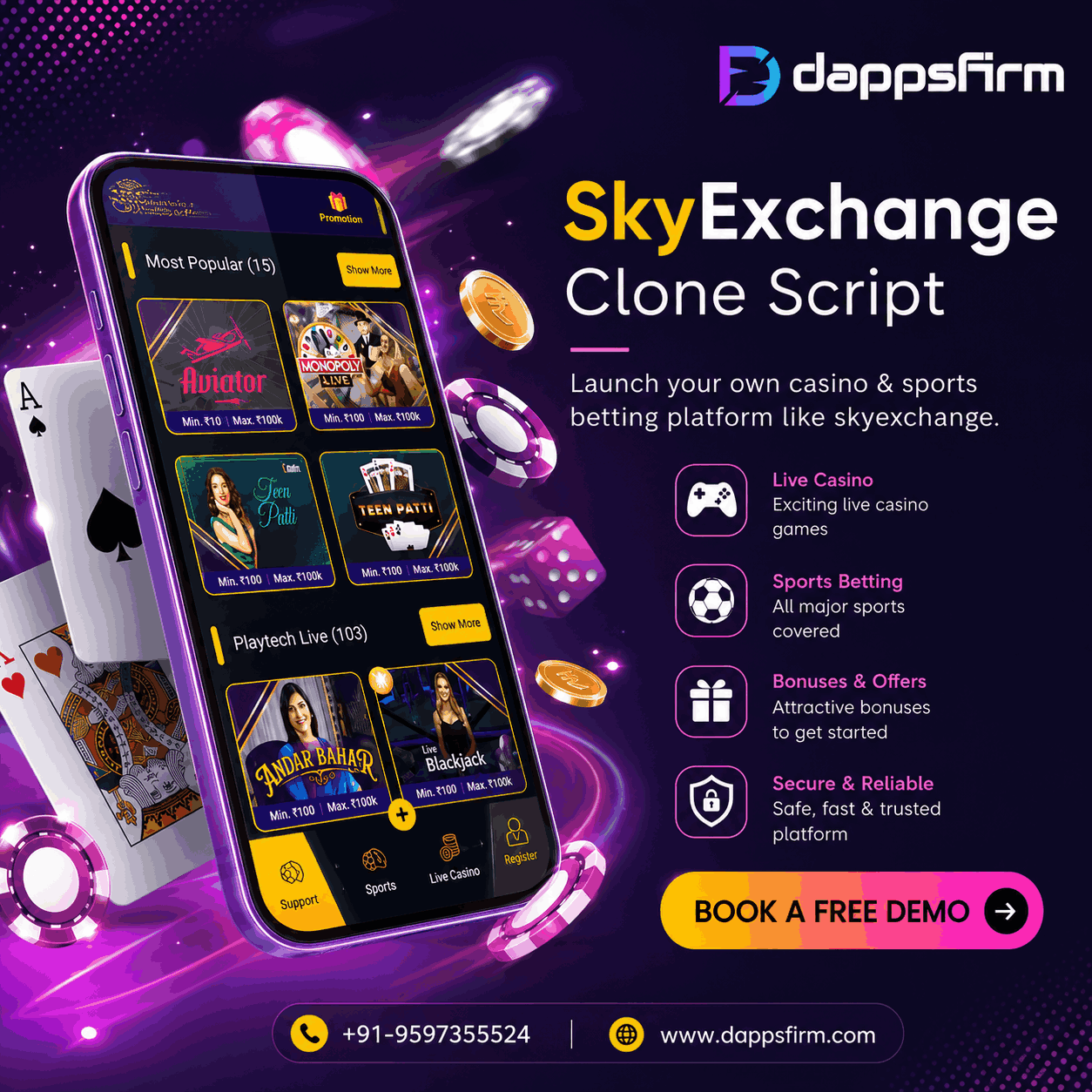 Skyexchange Clone Script – Start Earning from Online Betting Quickly